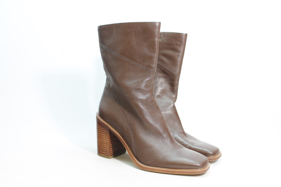 Dark Brown Wide Calf