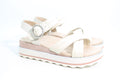 Cream Leather Suede