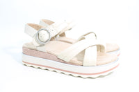 Cream Leather Suede