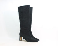 Black Suede Wide Calf