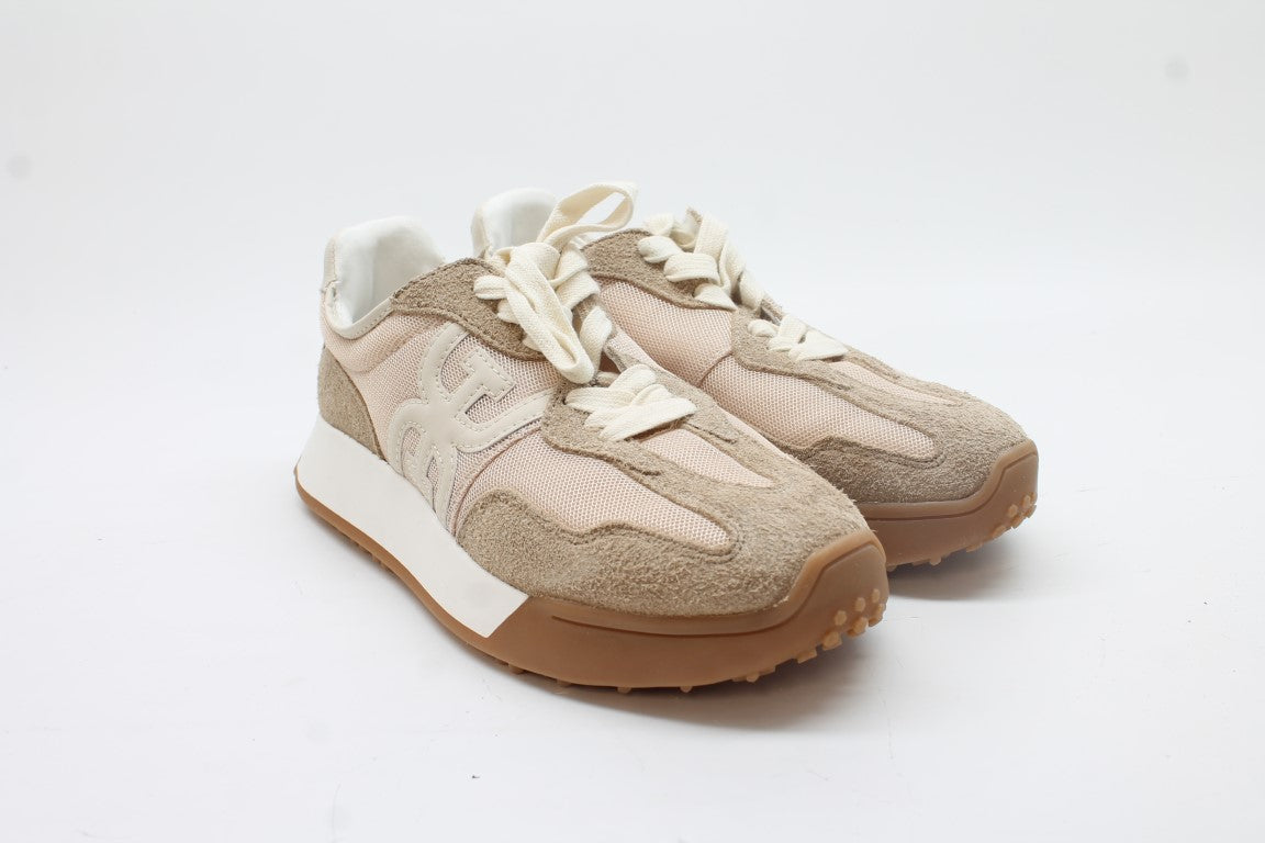 Tan Mesh Suede