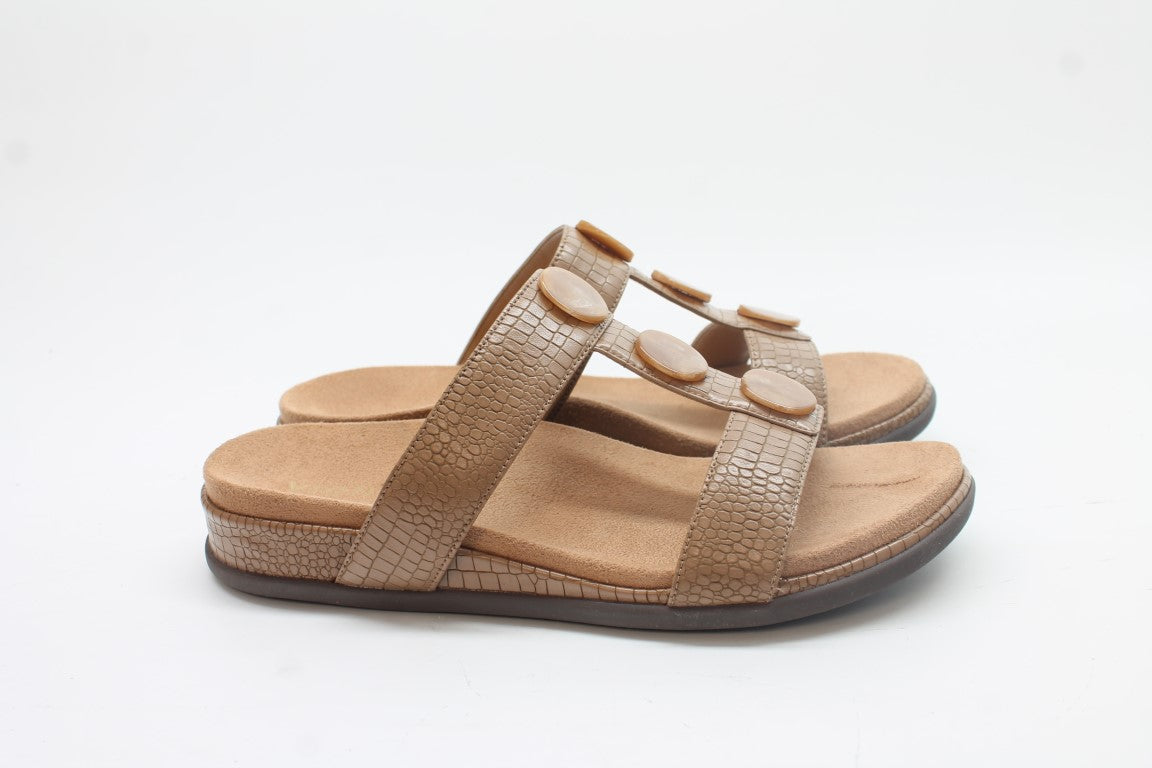 Vionic Women's Serra T-Strap Slip-On Supportive Sandals Floor Sample