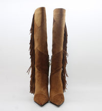 Sam Edelman Women's Ellis Knee High Fringe Boots Floor Sample