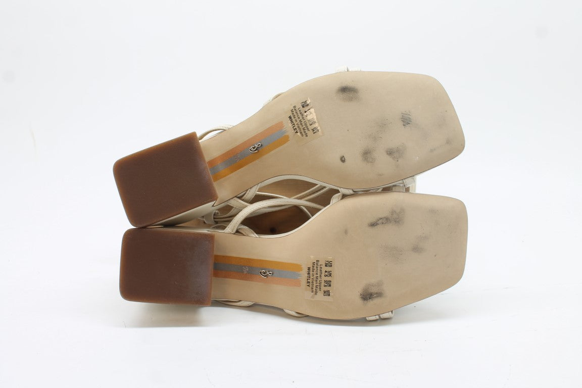 Sam Edelman Whitley Women's Modern Ivory Heeled Sandals FS 7.5M