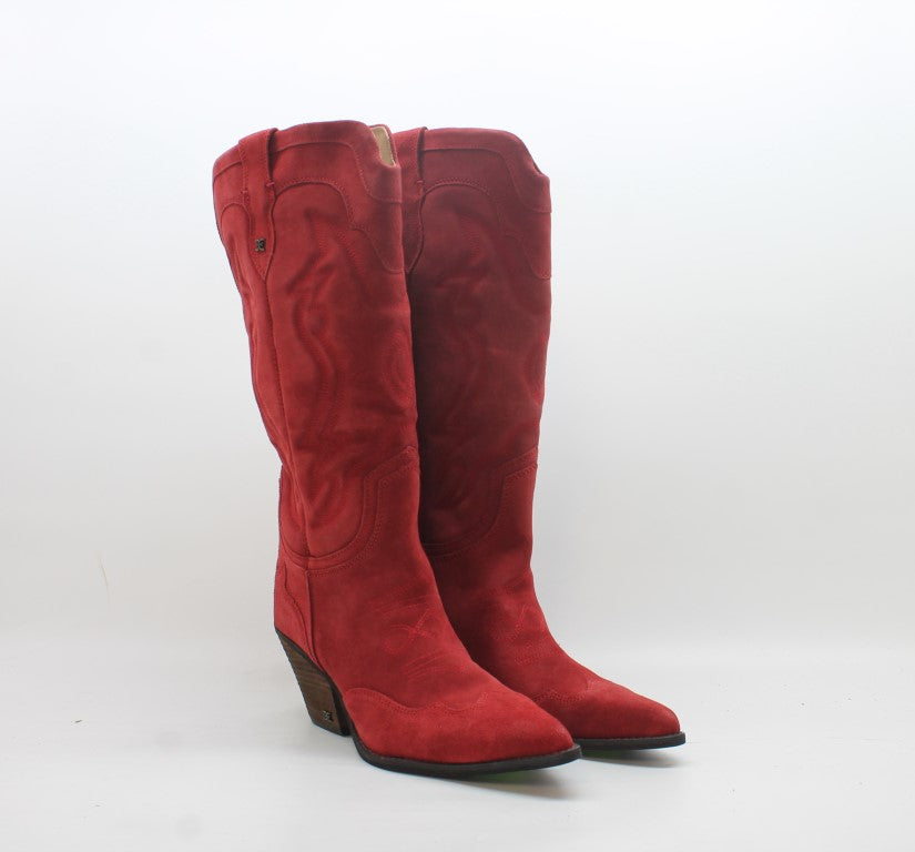 Scarlet Suede Wide Calf