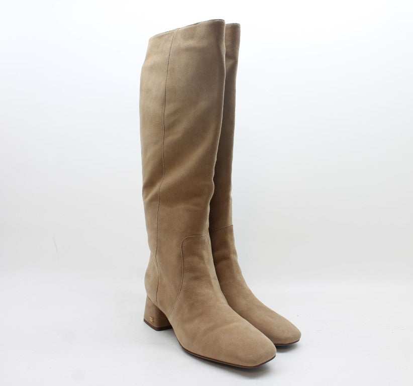 Cyrpus Tan Suede Wide Calf
