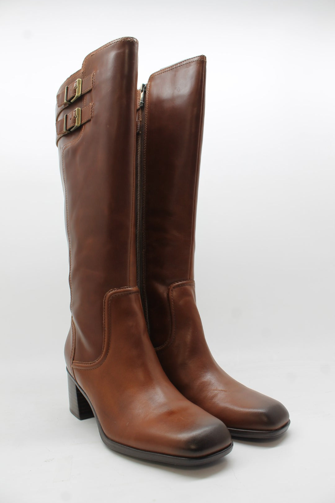 Rich Cognac Wide Calf