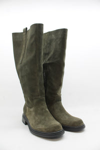 Green Suede Wide Calf