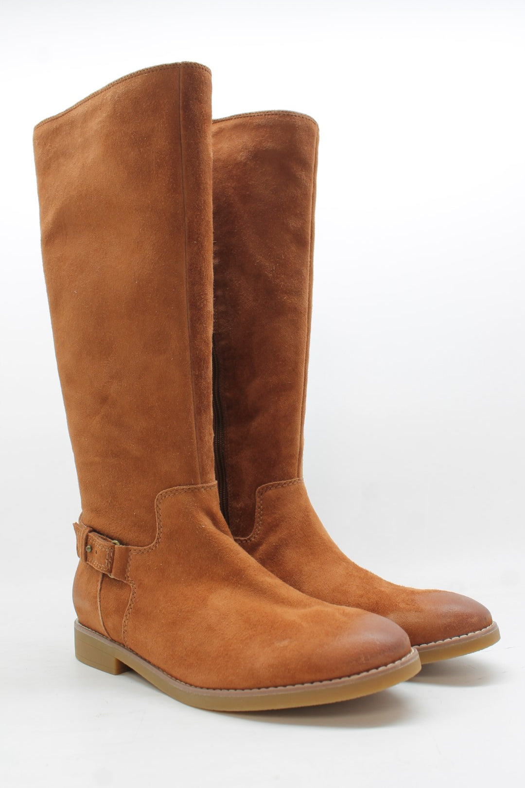Tan Suede Wide Calf