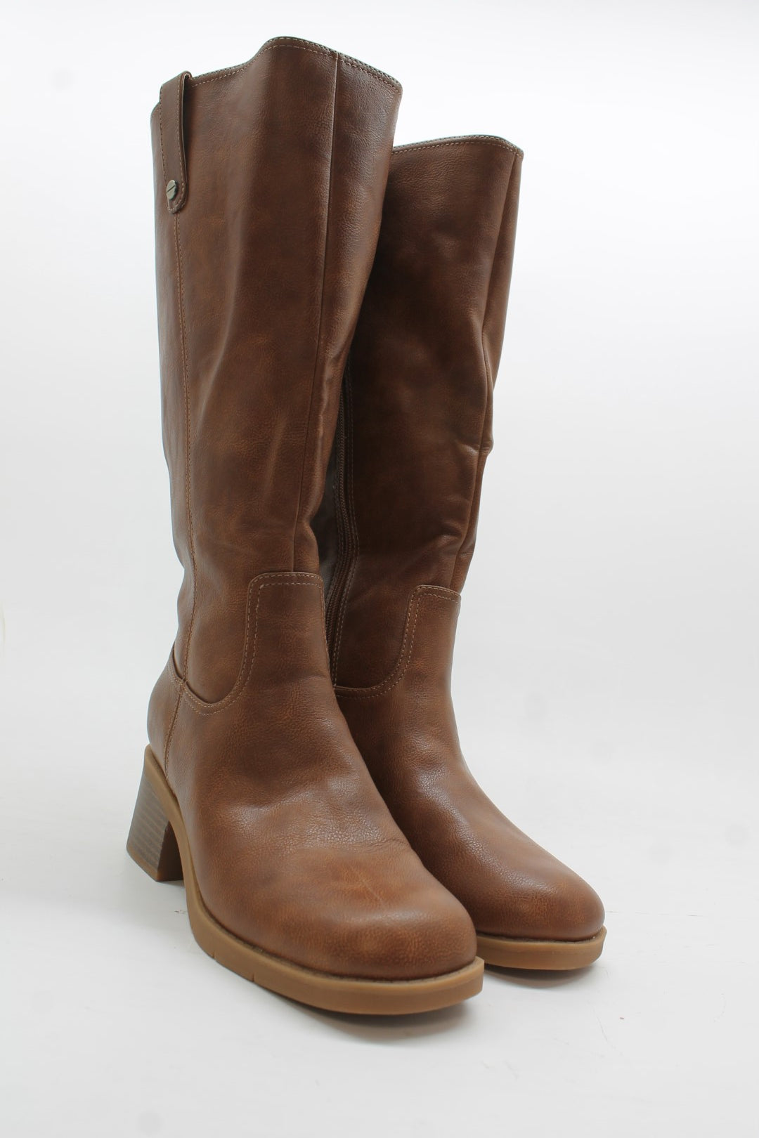 Dark Honey Brown Wide Calf
