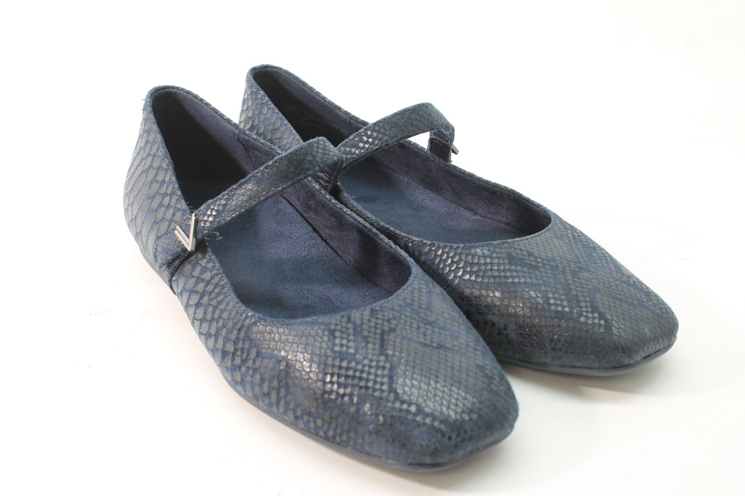 Navy Blazer Snake Embossed