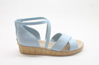 BZees Women's Bali Sand Strappy Wedge Sandals Floor Sample