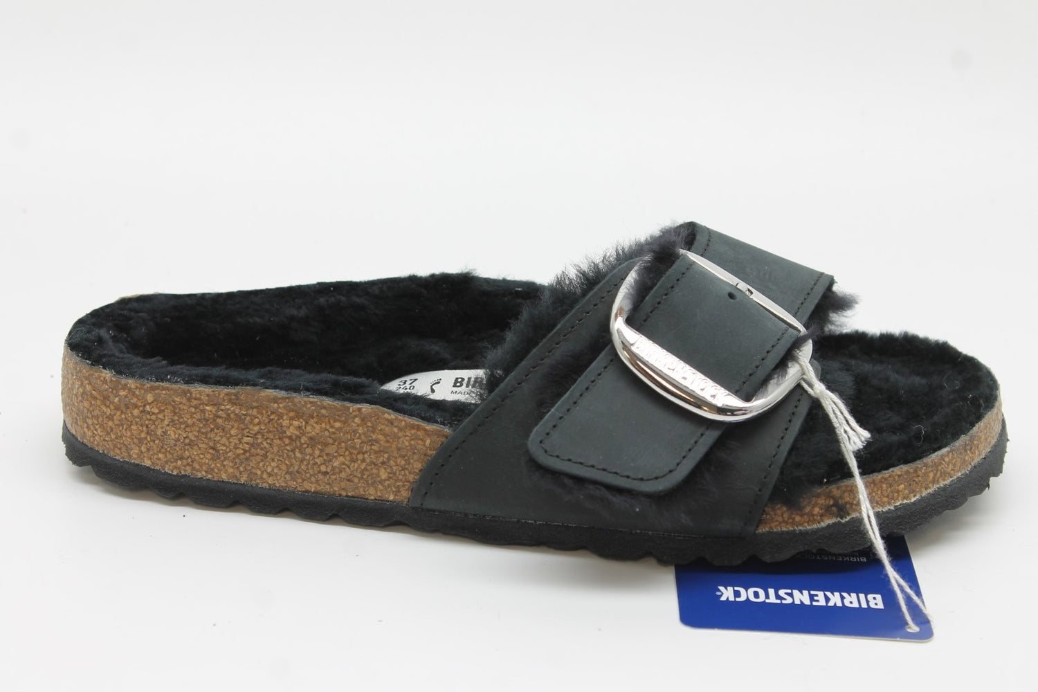 Birkenstock Women's Madrid Big Buckle Shearling Sandals Floor Smaple