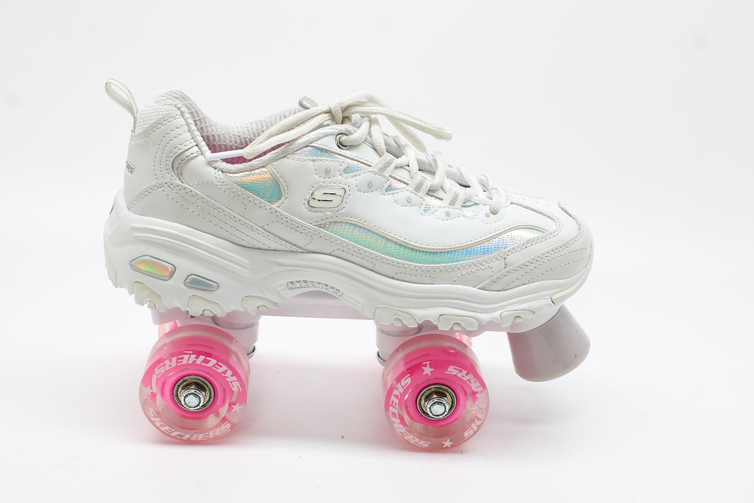 Skechers Girls 4 Wheeler Fly Cruiser Light Up Roller Skate Floor Sample