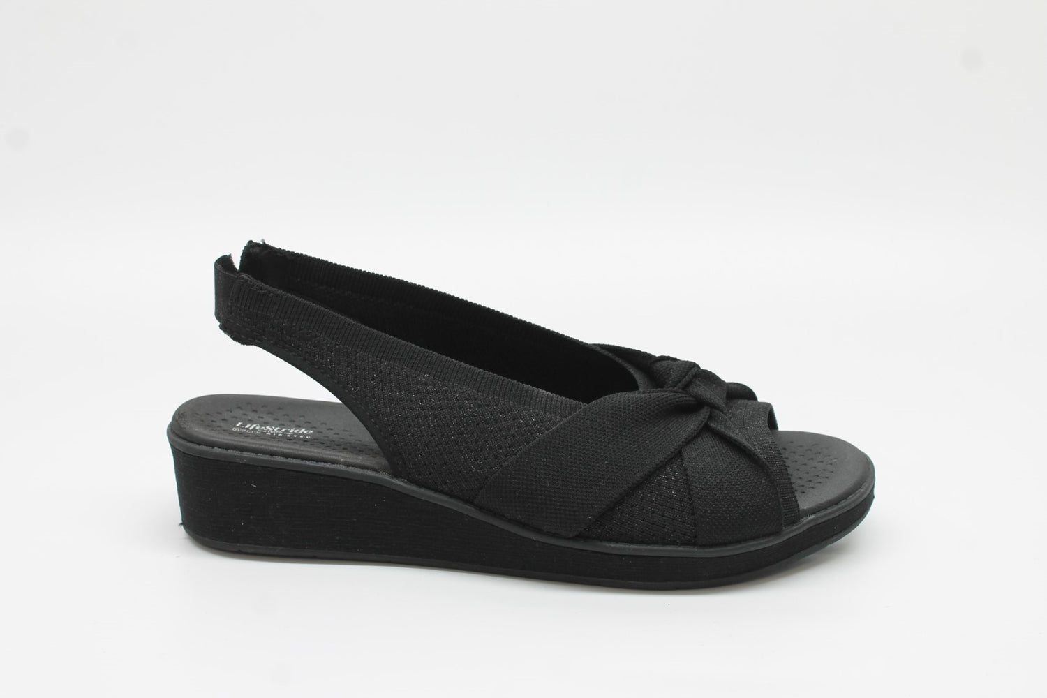 BZees for LifeStride Women's Bell Slingback Wedge Sandals Floor Sample