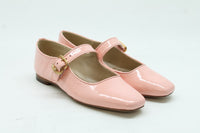 Pink Rosette Leather Patent