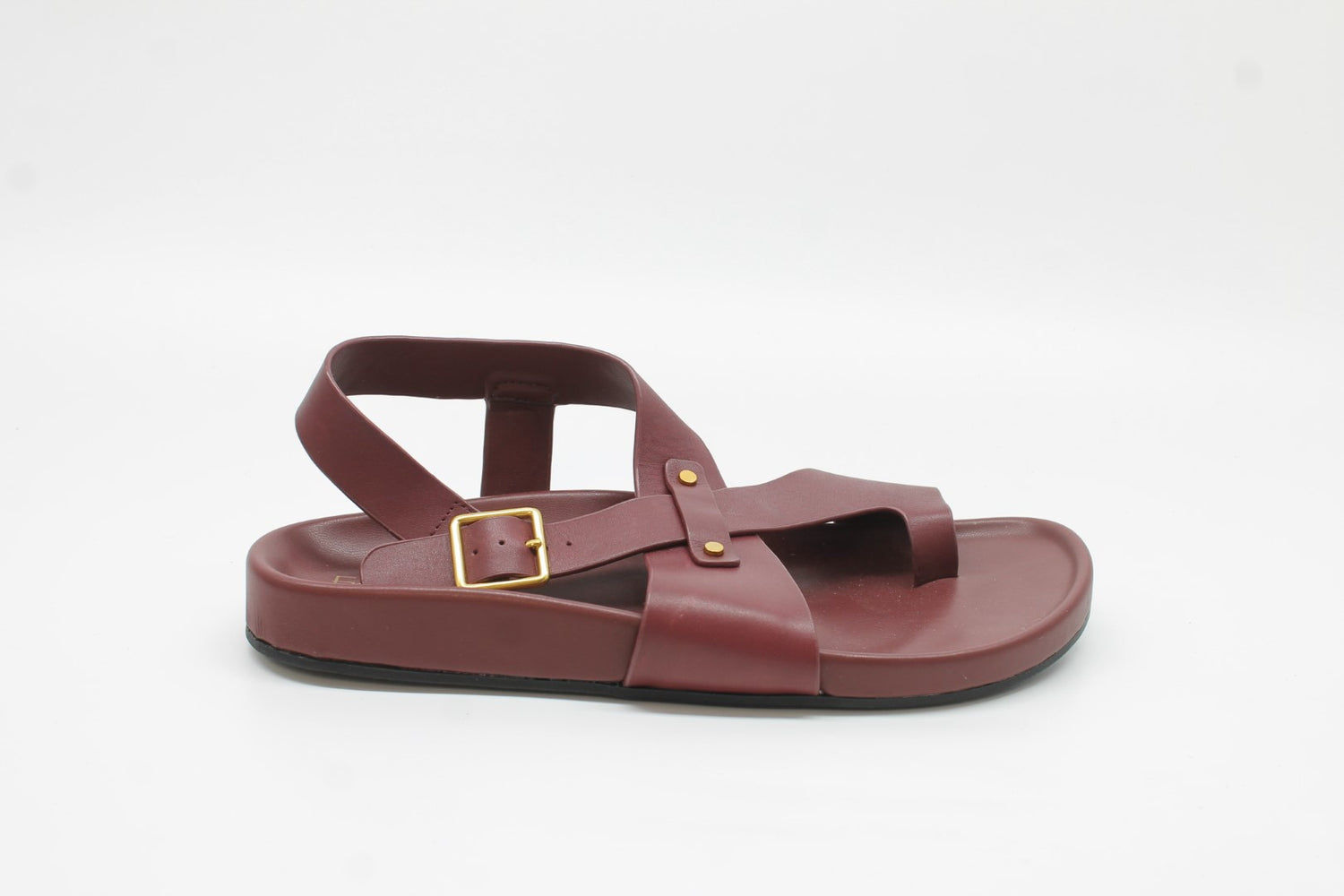 Franco Sarto Women's L-Blair Toe Loop Buckle Flat Sandals Floor Sample