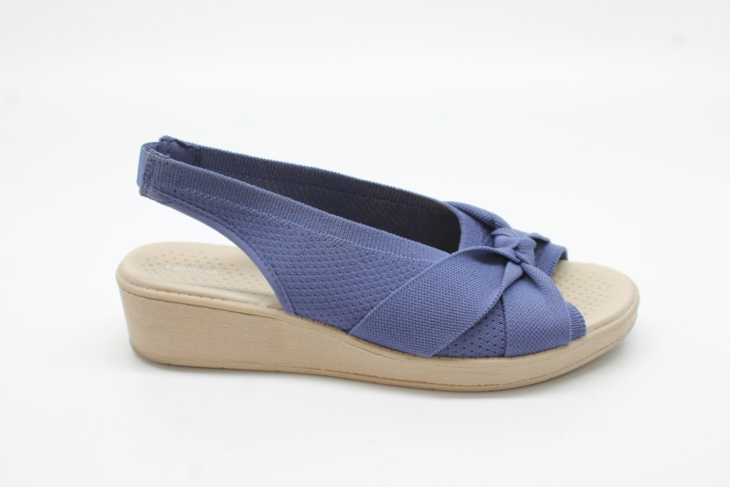 BZees for LifeStride Women's Bell Slingback Wedge Sandals Floor Sample