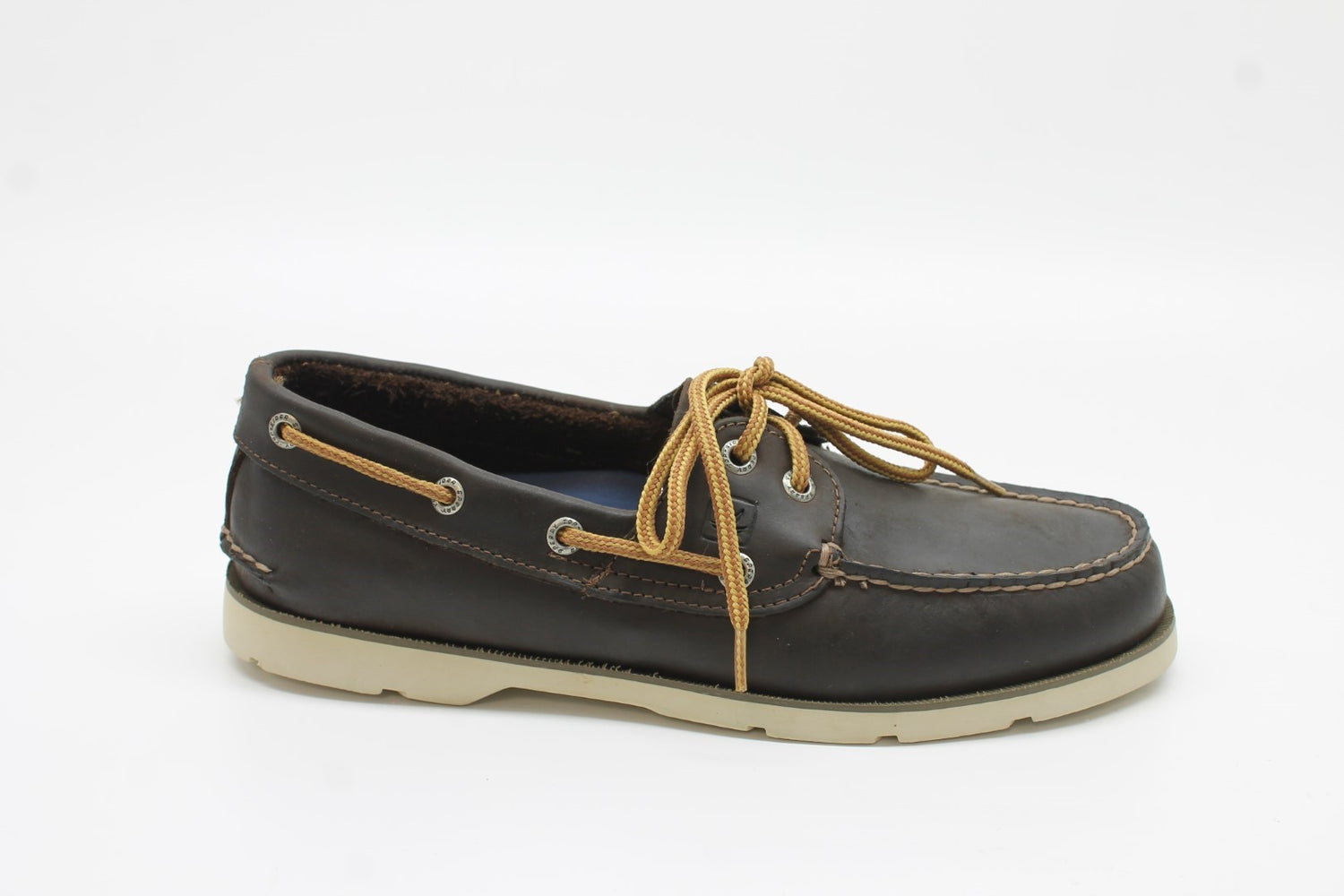 Sperry Top-Sider Leeward Men's Dark Tan/Navy Boat Shoes Floor Sample