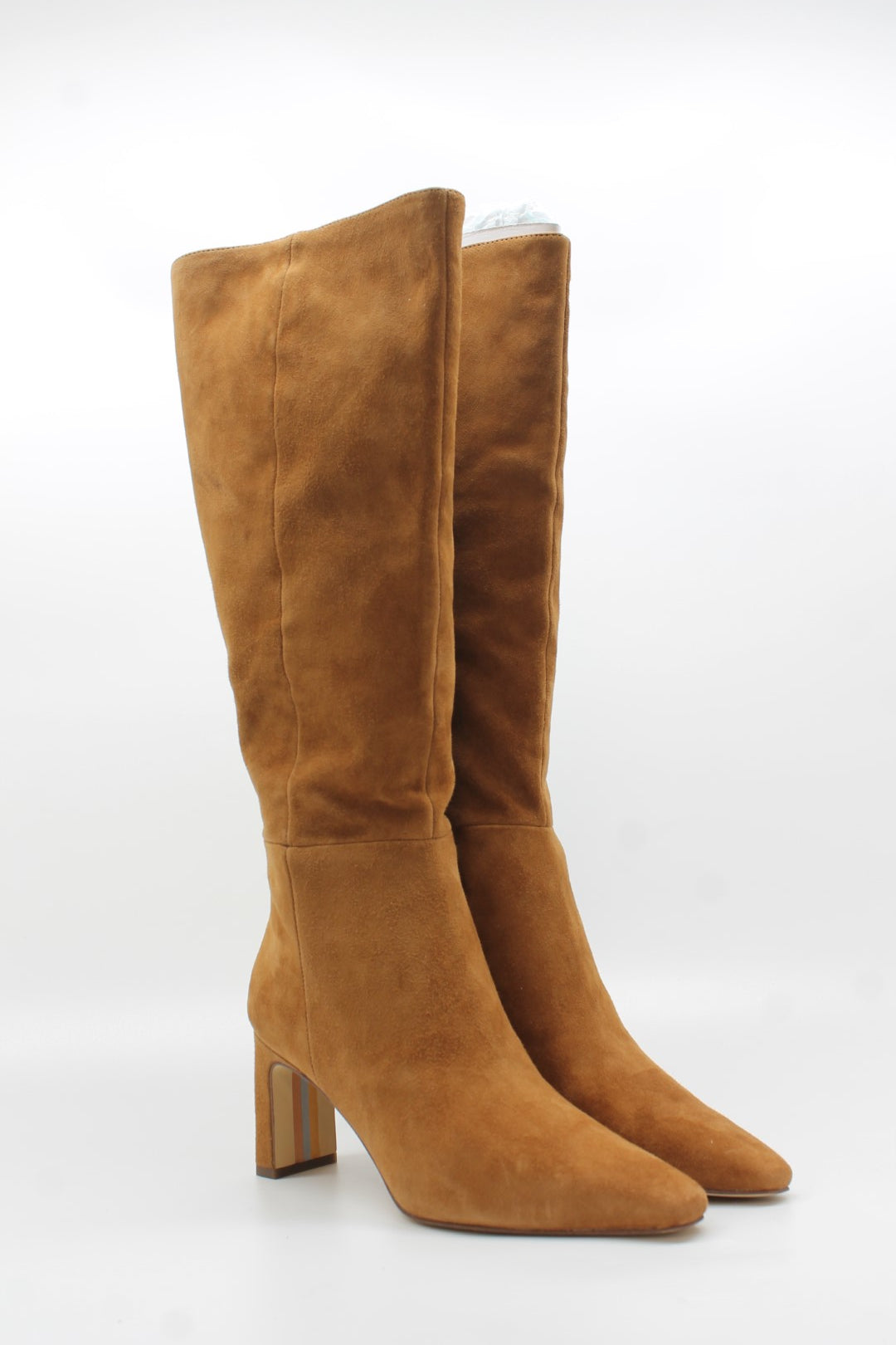 Brown Suede Wide Calf