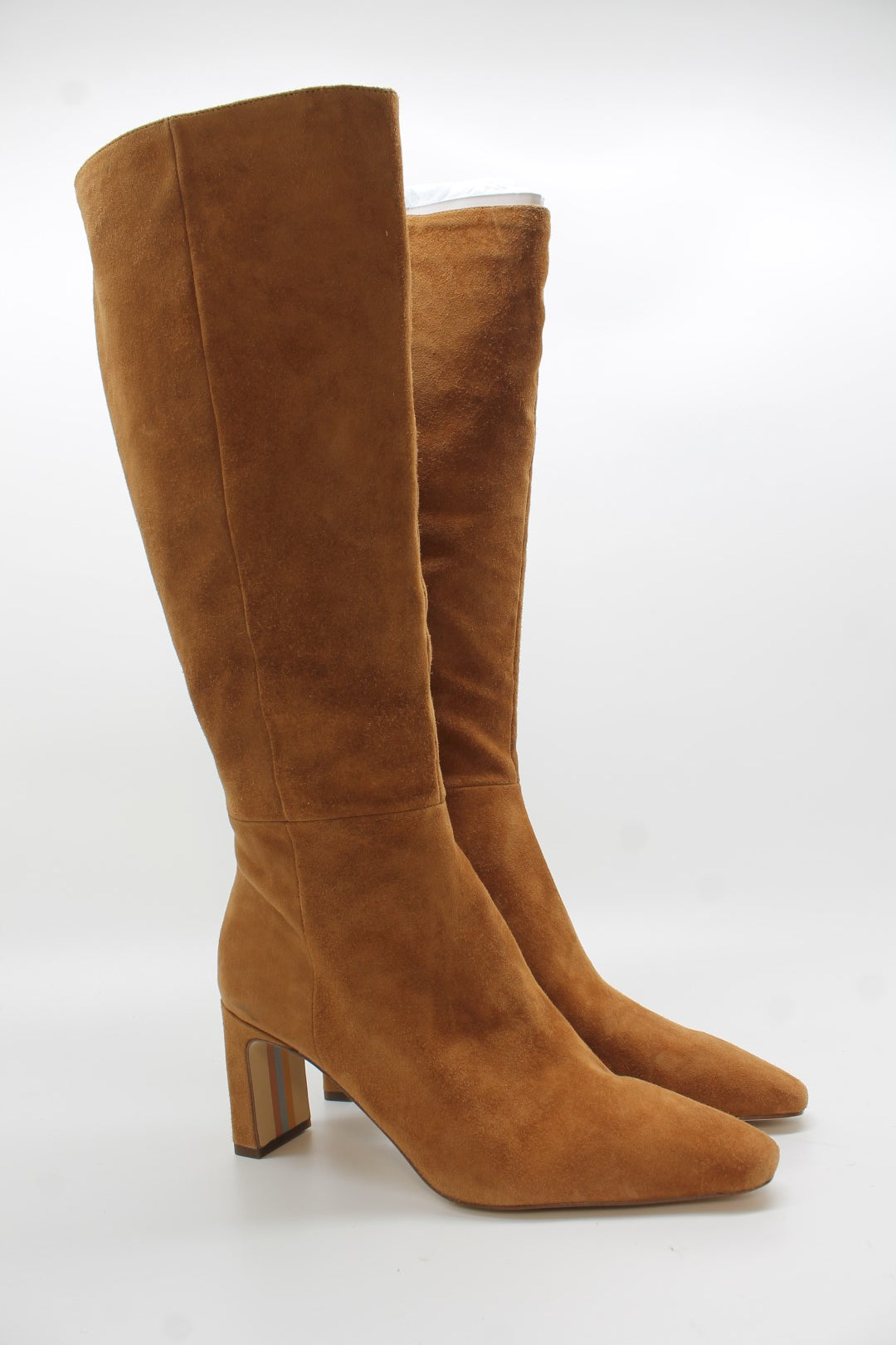 Brown Suede Wide Calf