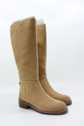 Tan Suede Wide Calf
