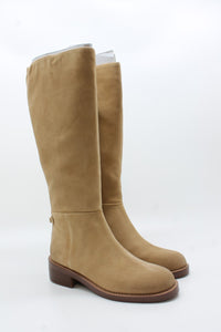 Tan Suede Wide Calf