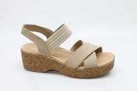 BZees Women's Verity Wedge Sandals Floor Sample